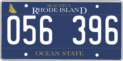 RI license plate 056396