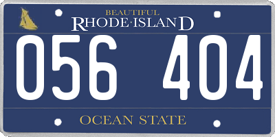 RI license plate 056404