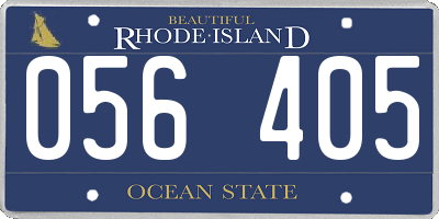 RI license plate 056405