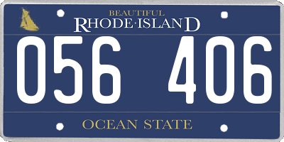 RI license plate 056406