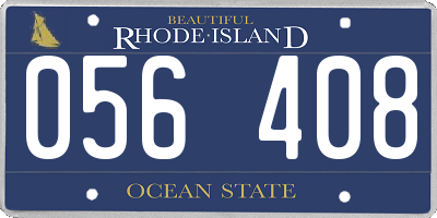 RI license plate 056408