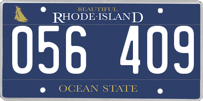 RI license plate 056409