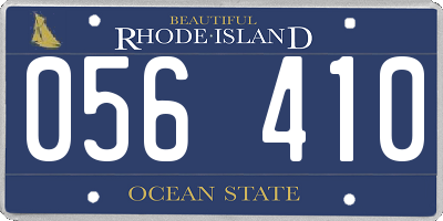 RI license plate 056410