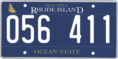 RI license plate 056411