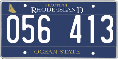 RI license plate 056413