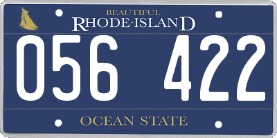 RI license plate 056422