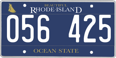 RI license plate 056425