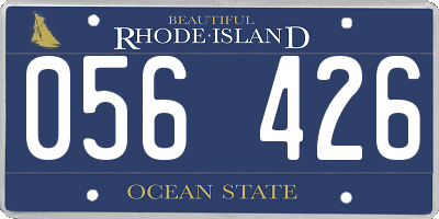 RI license plate 056426