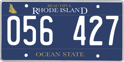 RI license plate 056427