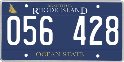 RI license plate 056428