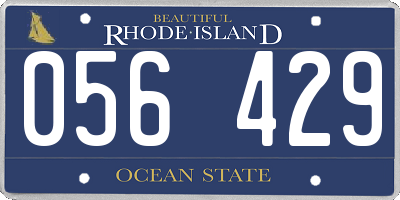 RI license plate 056429