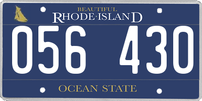 RI license plate 056430