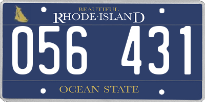 RI license plate 056431