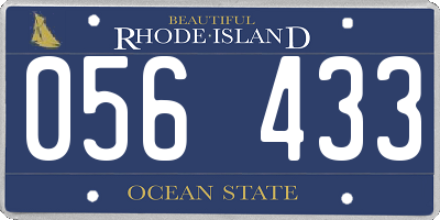 RI license plate 056433