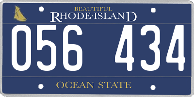 RI license plate 056434