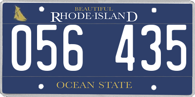 RI license plate 056435