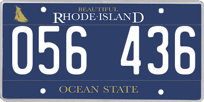 RI license plate 056436
