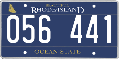 RI license plate 056441