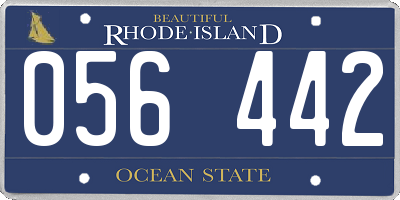 RI license plate 056442