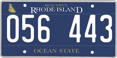 RI license plate 056443