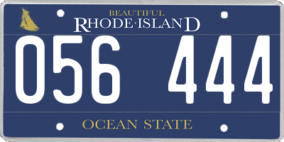 RI license plate 056444