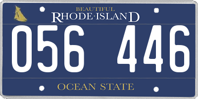 RI license plate 056446