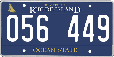 RI license plate 056449