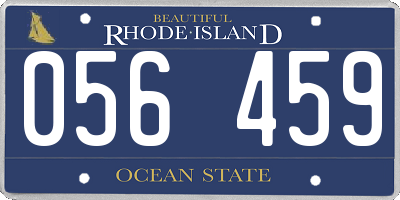 RI license plate 056459