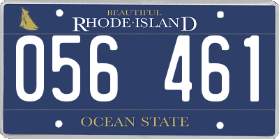 RI license plate 056461