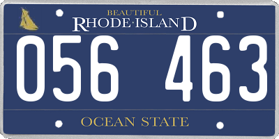 RI license plate 056463