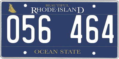 RI license plate 056464