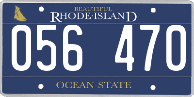 RI license plate 056470