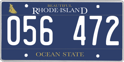 RI license plate 056472