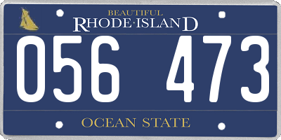 RI license plate 056473