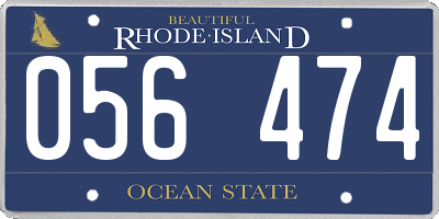 RI license plate 056474