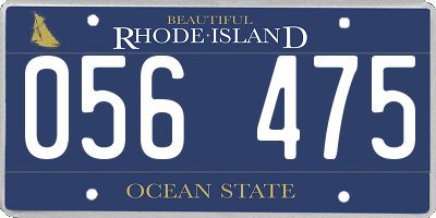 RI license plate 056475