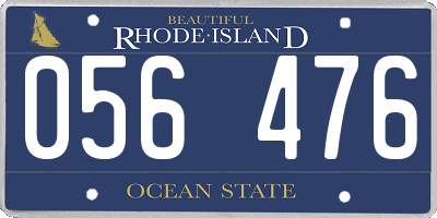 RI license plate 056476