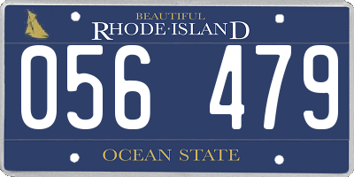 RI license plate 056479