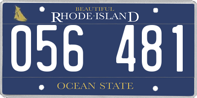 RI license plate 056481