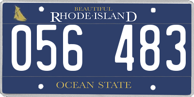 RI license plate 056483