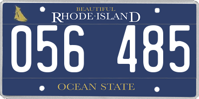 RI license plate 056485