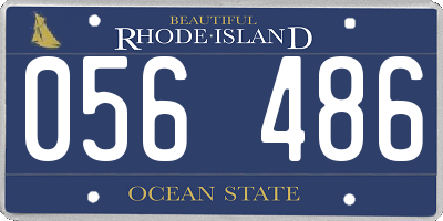 RI license plate 056486