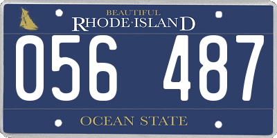RI license plate 056487
