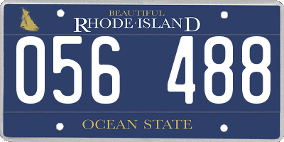 RI license plate 056488