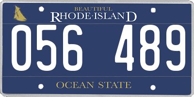 RI license plate 056489