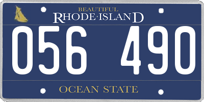 RI license plate 056490