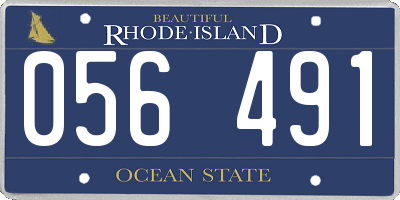 RI license plate 056491
