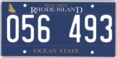 RI license plate 056493