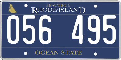 RI license plate 056495