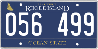 RI license plate 056499